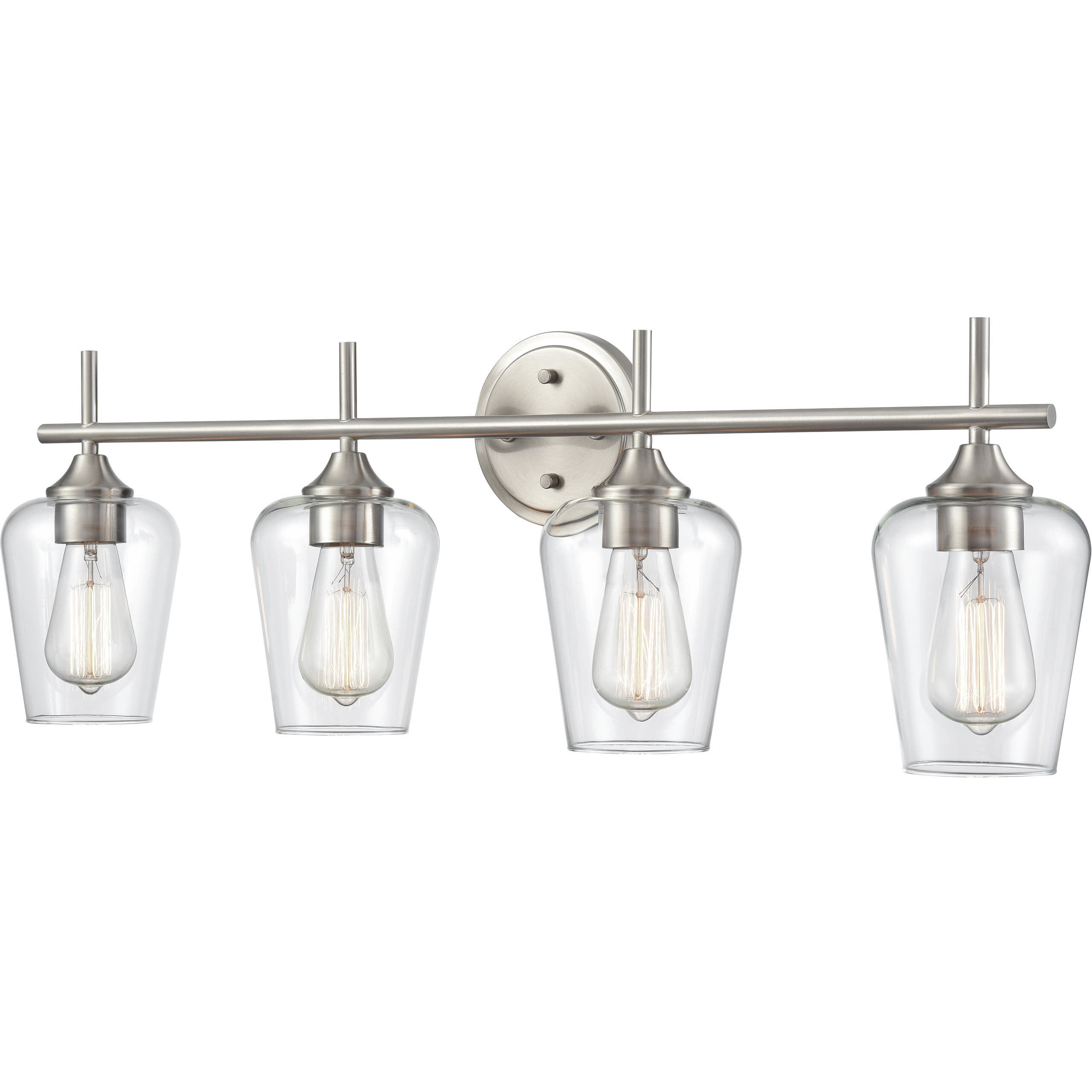 Ashford 4 Light 31 inch Brushed Nickel Bathroom Vanity Light Wall Light